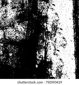Grunge texture black and white. Vector monochrome texture. Vintage pattern from stains and cracks