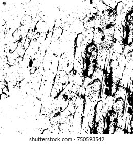 Grunge texture black and white. Vector monochrome texture. Vintage pattern from stains and cracks