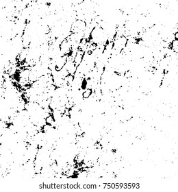 Grunge texture black and white. Vector monochrome texture. Vintage pattern from stains and cracks