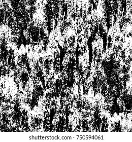 Grunge texture black and white. Vector monochrome texture. Vintage pattern from stains and cracks