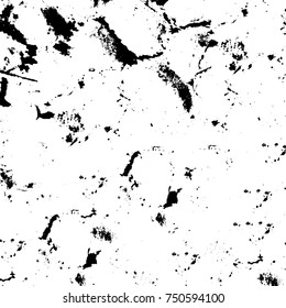 Grunge texture black and white. Vector monochrome texture. Vintage pattern from stains and cracks