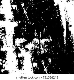 Grunge texture black and white. Vector monochrome texture. Vintage pattern from stains and cracks