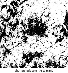 Grunge texture black and white. Vector monochrome texture. Vintage pattern from stains and cracks