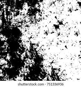 Grunge texture black and white. Vector monochrome texture. Vintage pattern from stains and cracks