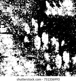 Grunge texture black and white. Vector monochrome texture. Vintage pattern from stains and cracks