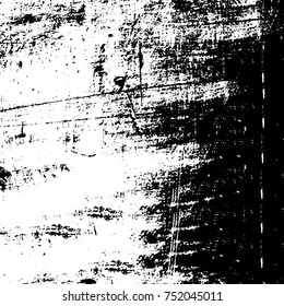 Grunge texture black and white. Vector monochrome texture. Vintage pattern from stains and cracks