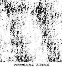 Grunge texture black and white. Vector monochrome texture. Vintage pattern from stains and cracks
