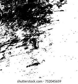 Grunge texture black and white. Vector monochrome texture. Vintage pattern from stains and cracks