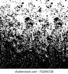 Grunge texture black and white. Vector monochrome texture. Vintage pattern from stains and cracks