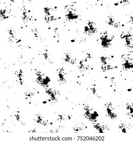 Grunge texture black and white. Vector monochrome texture. Vintage pattern from stains and cracks