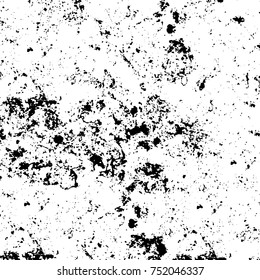 Grunge texture black and white. Vector monochrome texture. Vintage pattern from stains and cracks
