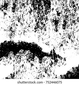 Grunge texture black and white. Vector monochrome texture. Vintage pattern from stains and cracks