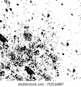 Grunge texture black and white. Vector monochrome texture. Vintage pattern from stains and cracks