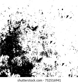 Grunge texture black and white. Vector monochrome texture. Vintage pattern from stains and cracks
