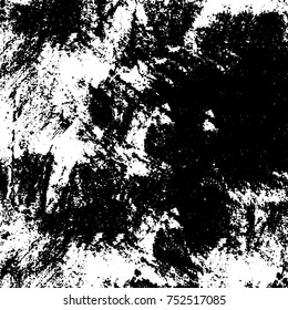 Grunge texture black and white. Vector monochrome texture. Vintage pattern from stains and cracks