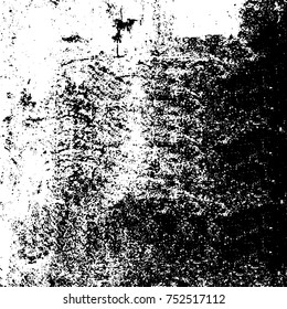 Grunge texture black and white. Vector monochrome texture. Vintage pattern from stains and cracks