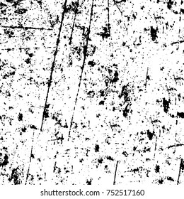 Grunge texture black and white. Vector monochrome texture. Vintage pattern from stains and cracks