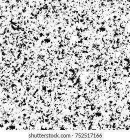 Grunge texture black and white. Vector monochrome texture. Vintage pattern from stains and cracks