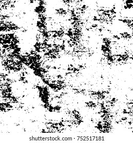 Grunge texture black and white. Vector monochrome texture. Vintage pattern from stains and cracks