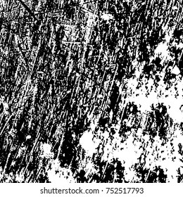 Grunge texture black and white. Vector monochrome texture. Vintage pattern from stains and cracks