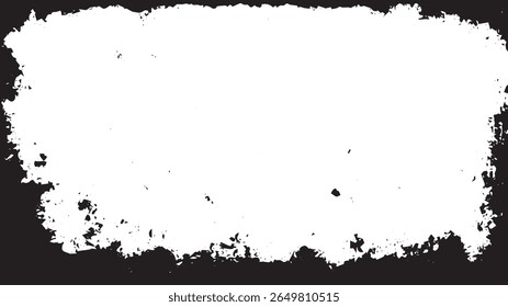 Grunge Texture Border Frame with Distressed Splatter and Vintage Overlay Design