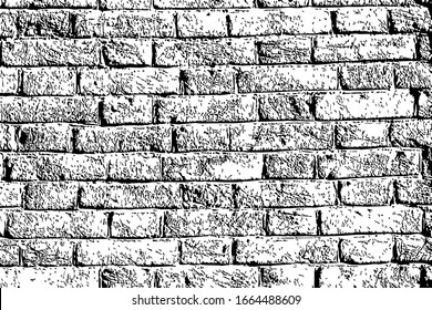 Textura gruesa de una pared de ladrillo. Fondo abstracto de una pared de ladrillo en un primer plano. Ilustración vectorial. Plantilla superpuesta.