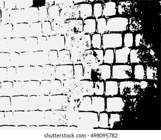 Grunge texture, brick wall background, design, scratched wall, ruin, crack, desolation.
