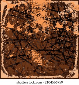 Grunge texture of brown color. Scratched surface background