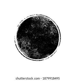 Grunge texture brush stamp vector circle dot. Rubber graphic grunge stamp vintage background