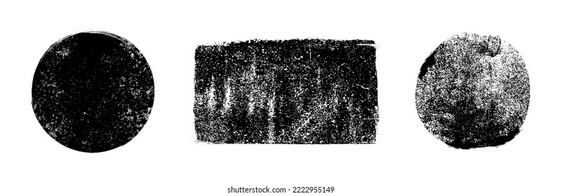 Grunge texture brush stamp vector circle dot. Rubber graphic grunge stamp rectangle vintage background