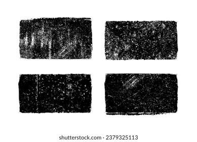 Grunge texture brush stamp vector square dot. Rubber graphic grunge stamp rectangle vintage background