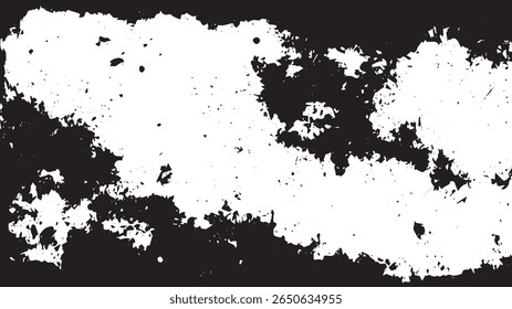Textura Grunge com bordas lascadas e com tempo em preto e branco de alto contraste