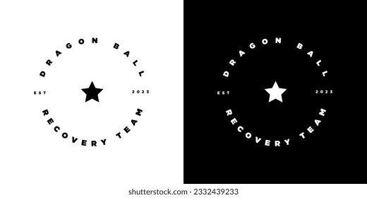 Grunge Texture Club Secret Society Star Dragon Ball Circle Sphere Recovery Team Business Logo Icon Sign Symbol Badge Vector EPS PNG Transparent No Background