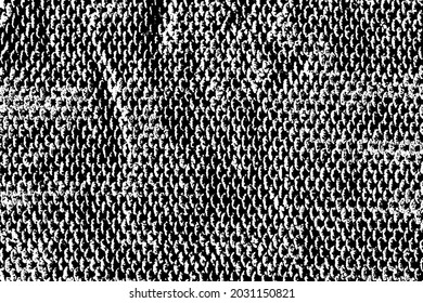 Textura gruesa de tela granulada gruesa. Tela con granos, células. Resumen de fondo monocromo. Ilustración vectorial. Plantilla de superposición.