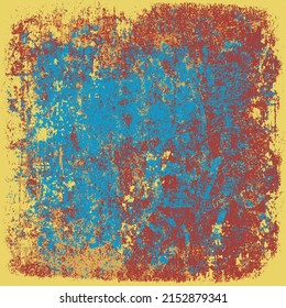 The grunge texture is colored. Multi-color abstract background