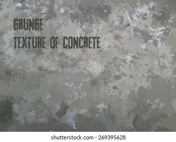 Grunge texture of concrete, background with spots, camouflage. Vector illustration.