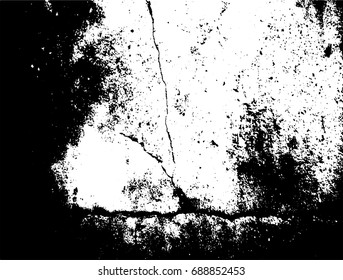 Grunge texture crack in concrete. Vector illustration.