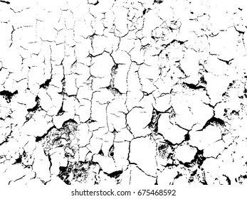 Grunge texture. Cracks. Vector illustration.
