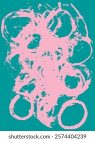 Textura grunge creada a partir de pinceladas. Textura de color verde azulado y rosa, fondo moderno abstracto. Mejora tus efectos visuales con la estética arenosa de las pinceladas grunge.
