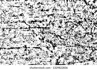 Grunge texture of the damaged scratched surface. Monochrome background of old dirty wall with spots, noise, scratches and grit. Overlay template to quickly create a grunge effect. Vector EPS10