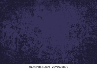 Grunge texture. Dark blue distressed brushed old wall vector background.