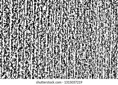 Grunge texture dark fabric surface. Black and white vertical stripes background noise, spots, and halftones. Overlay template to quickly create a grunge effect. Vector illustration