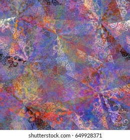 Grunge texture from decorative elements. Seamless texture from fabric, wrapping, home decor.