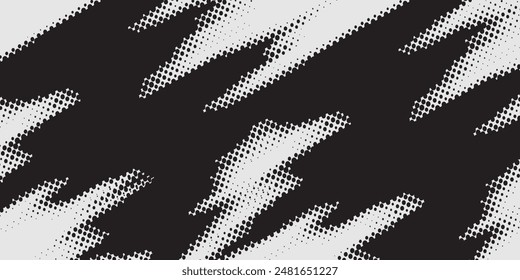 Grunge Texture Design Blurred dotted lines, black and white color combination. Abstract on white background