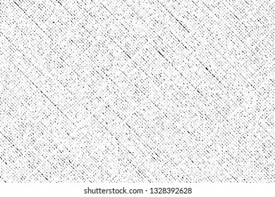Grunge texture of diagonal checkered surface. Monochrome background fabric. Overlay template to quickly create a grunge effect. Vector EPS10