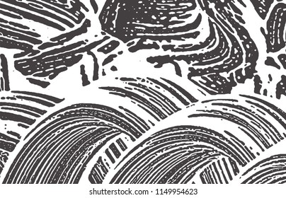 Grunge texture. Distress black grey rough trace. Bewitching background. Noise dirty grunge texture. Exquisite artistic surface. Vector illustration.