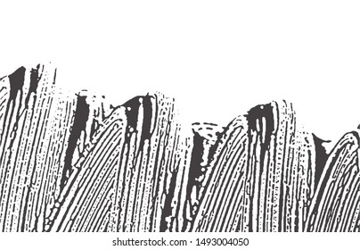 Grunge texture. Distress black grey rough trace. Appealing background. Noise dirty grunge texture. Fetching artistic surface. Vector illustration.