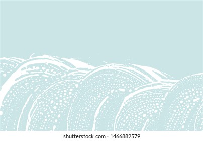 Grunge texture. Distress blue rough trace. Comely background. Noise dirty grunge texture. Symmetrical artistic surface. Vector illustration.