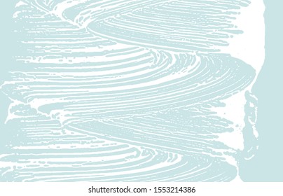 Grunge texture. Distress blue rough trace. Cool background. Noise dirty grunge texture. Original artistic surface. Vector illustration.