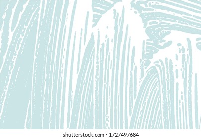 Grunge texture. Distress blue rough trace. Charming background. Noise dirty grunge texture. Radiant artistic surface. Vector illustration.